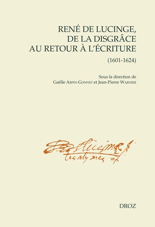 ebook cover of René de Lucinge, de la disgrâce au retour à l'écriture, by