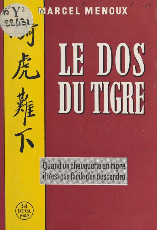 Couverture ebook de Le dos du tigre, de Marcel Menoux