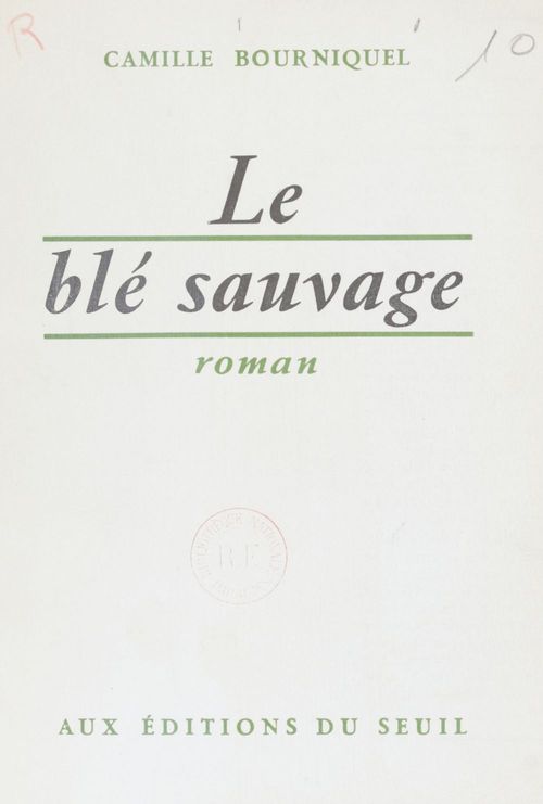 ebook cover of Le blé sauvage, by Camille Bourniquel