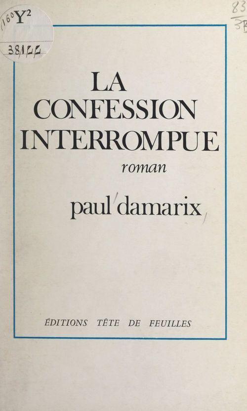 Couverture ebook de La confession interrompue, de Paul Damarix