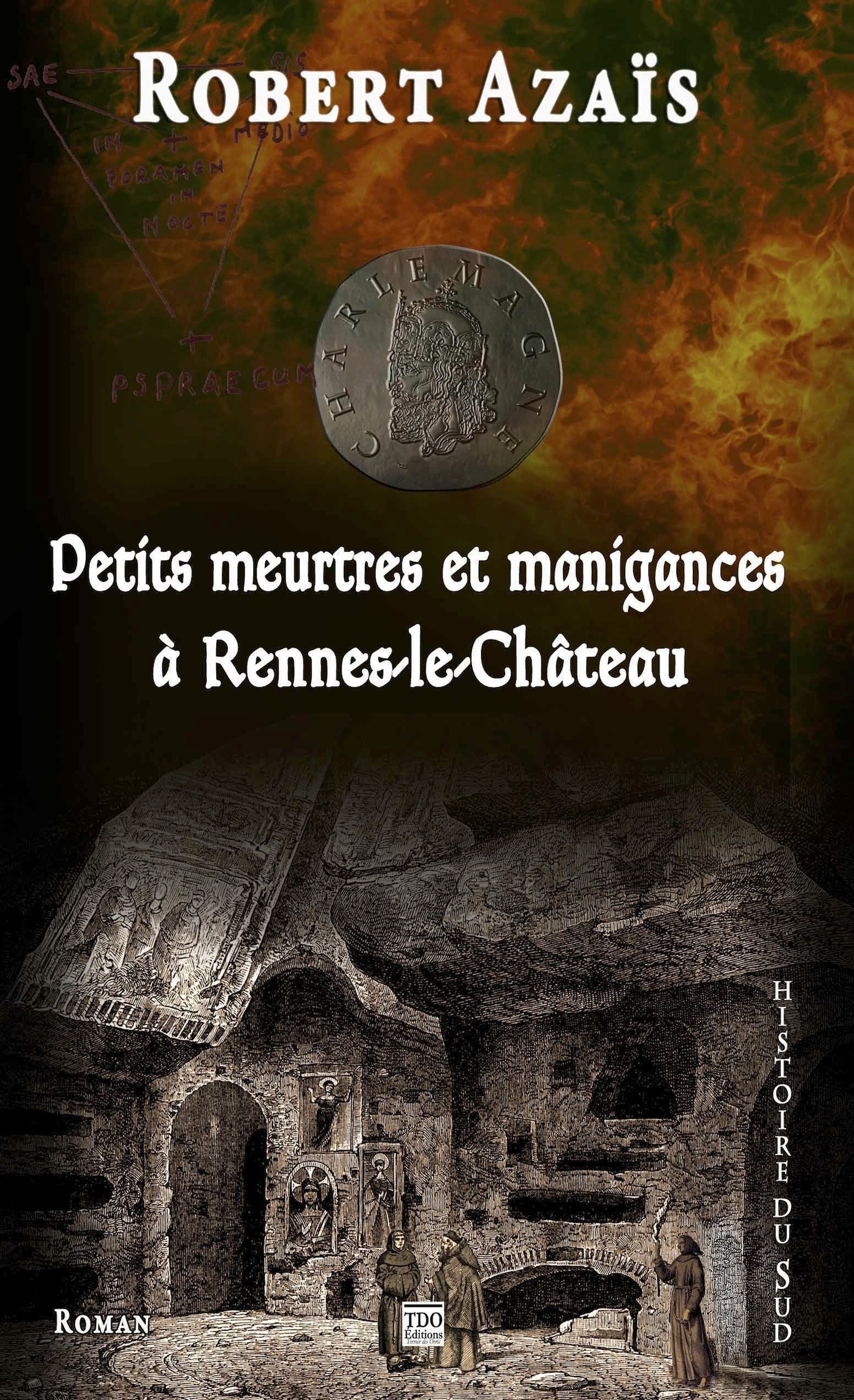 Couverture ebook de Petits meurtres et manigances à Rennes-le-Château, de Robert Azais