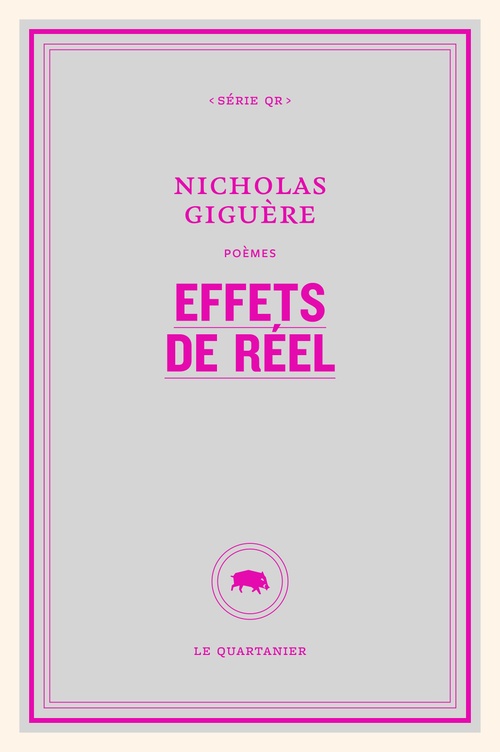 ebook cover of Effets de réel, by Nicholas Giguère