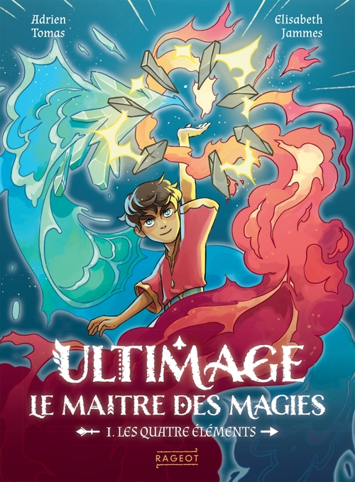 Couverture ebook de Ultimage, Le maître des magies - Les quatre éléments, de Adrien Tomas