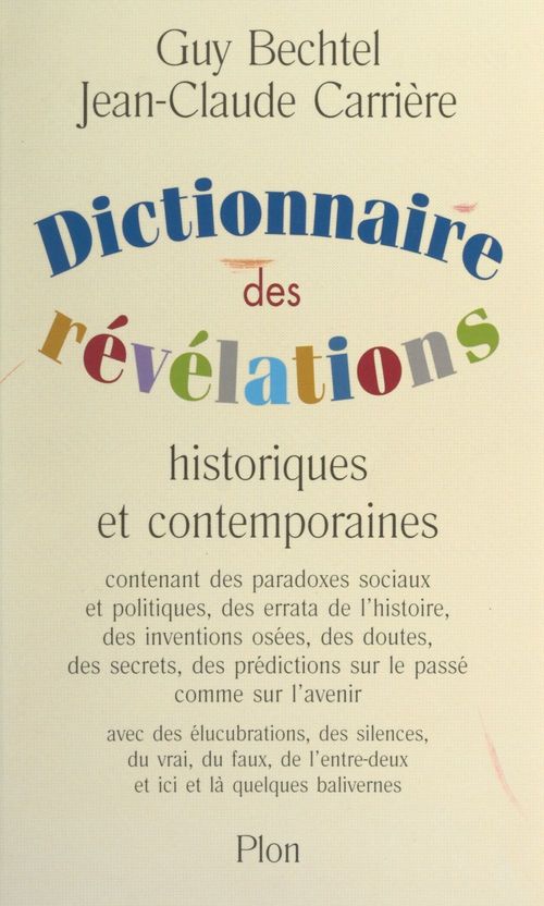 ebook cover of Dictionnaire des révélations, by Guy Bechtel, Jean-Claude Carrière