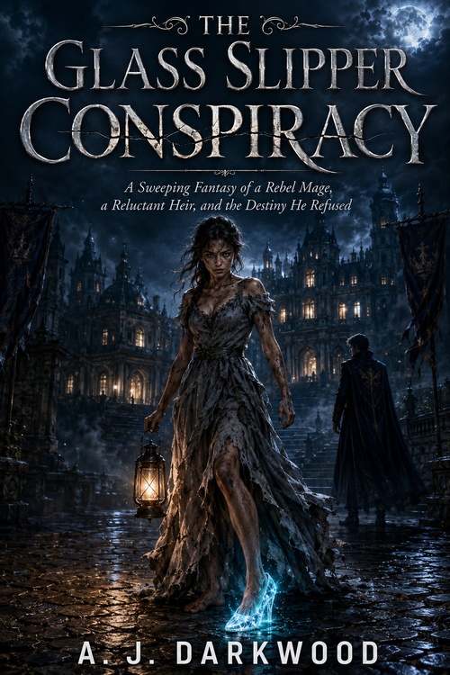 Couverture ebook de The Glass Slipper Conspiracy, de A. J. Darkwood