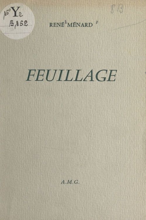 Couverture ebook de Feuillage, de Rene Menard