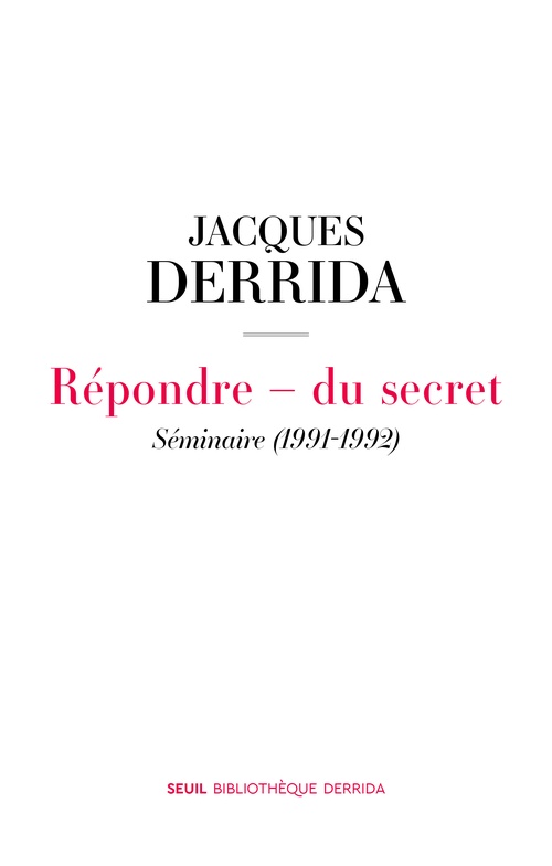 ebook cover of Répondre - Du secret, by Jacques Derrida