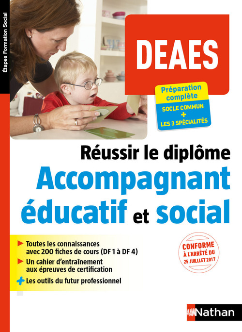 Couverture ebook de Réussir le diplôme d'accompagnant éducatif et social - DEAES, de Louisa Rebih