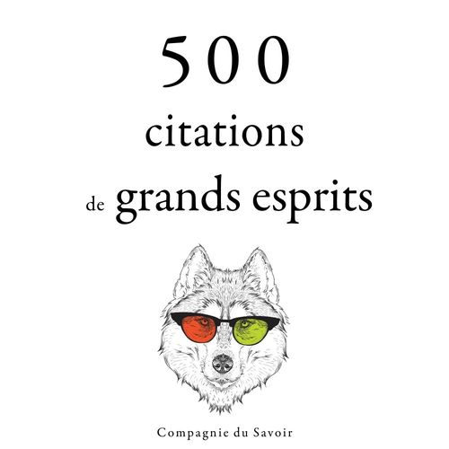 audiobook cover of 500 citations de grands esprits, by -  Dalai-Lama, Carl Jung, Charles Baudelaire, Lao Tseu, Martin Luther King