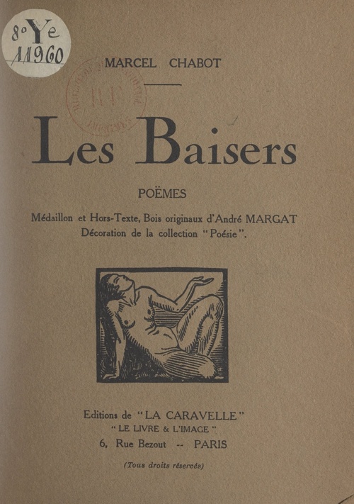 ebook cover of Les baisers, by Marcel Chabot