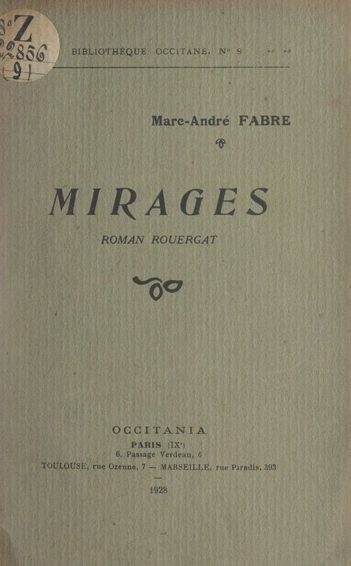 Couverture ebook de Mirages, de Marc-Andre Fabre