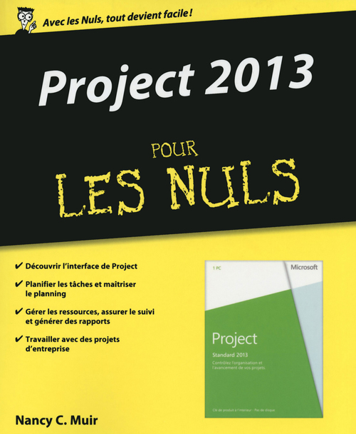 Couverture ebook de Project 2013 pour les nuls, de Nancy Muir