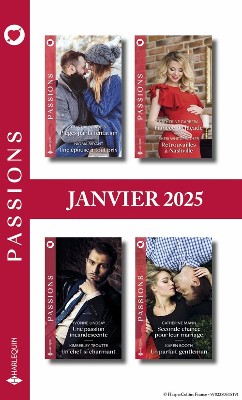 Couverture ebook de Pack mensuel Passions - 8 romans (Janvier 2025), de Collectif