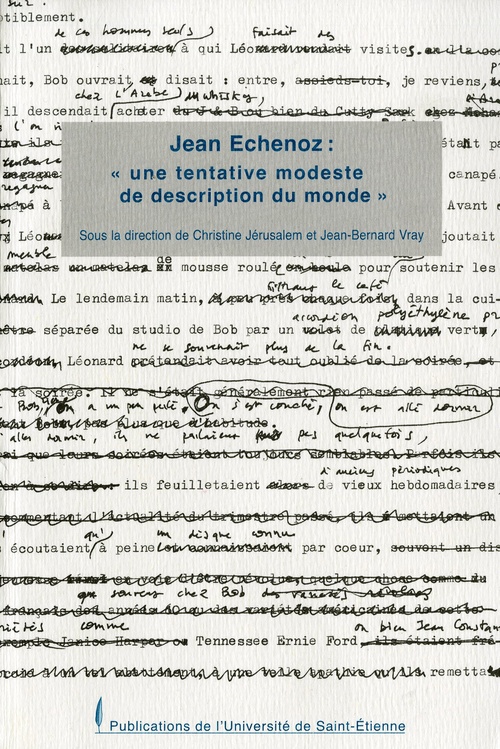 ebook cover of Jean Echenoz : « une tentative modeste de description du monde », by