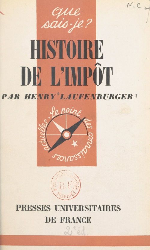 Couverture ebook de Histoire de l'impôt, de Henry Laufenburger