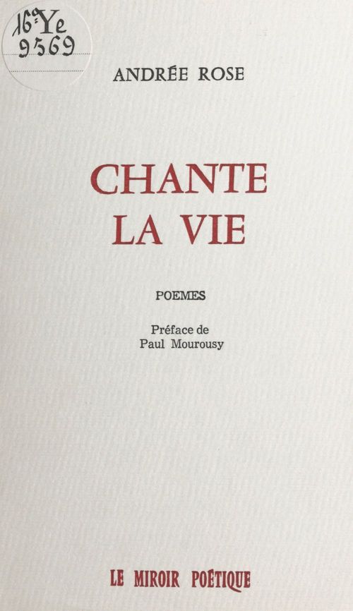 ebook cover of Chante la vie, by Andree Rose
