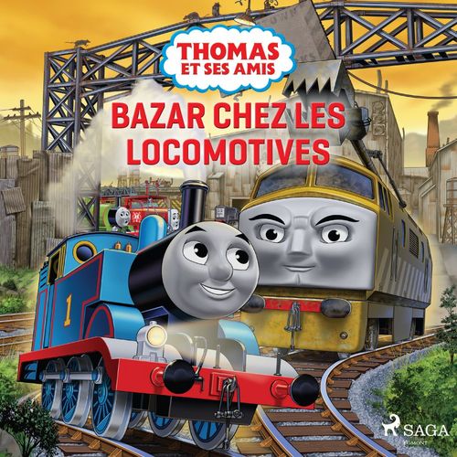Couverture audiobook de Thomas et ses amis - Bazar chez les locomotives, de Mattel
