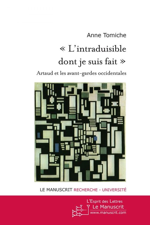 Couverture ebook de "L'intraduisible dont je suis fait", de Anne Tomiche