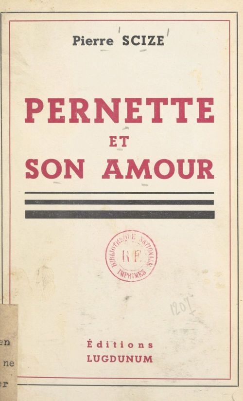 ebook cover of Pernette et son amour, by Pierre Scize