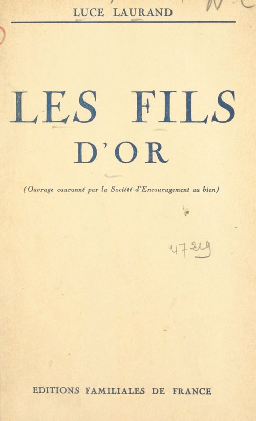 Couverture ebook de Les fils d'or, de Luce Laurand