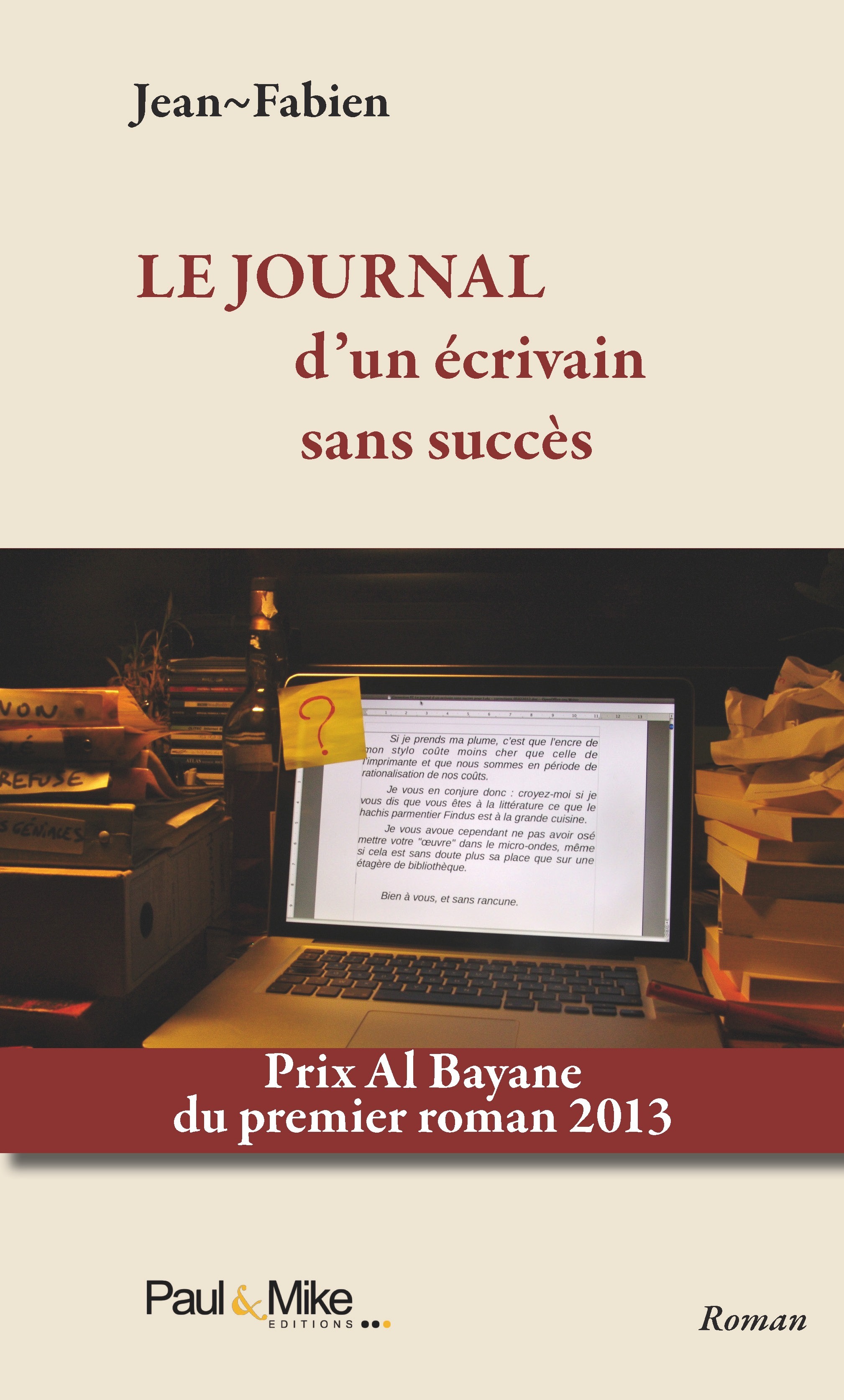 ebook cover of Le journal d'un écrivain sans succès, by Jean-fabien