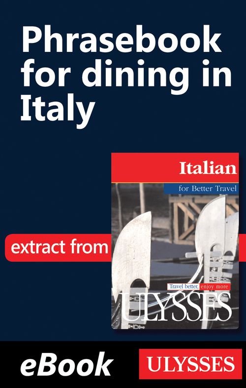Couverture ebook de Phrasebook for dining in Italy, de Nicole Pons