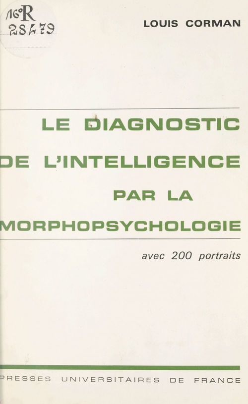 Couverture ebook de Le diagnostic de l'intelligence par la morpho-psychologie, de Louis Corman