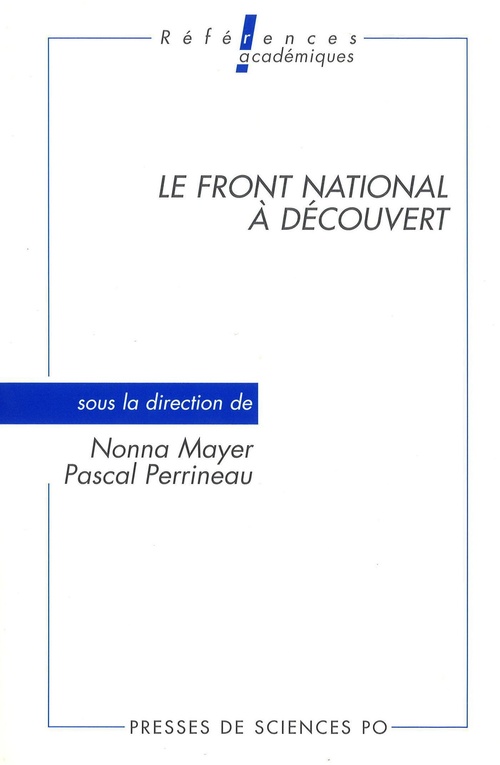 Couverture ebook de Le Front national à découvert, de Nonna Mayer, Pascal Perrineau