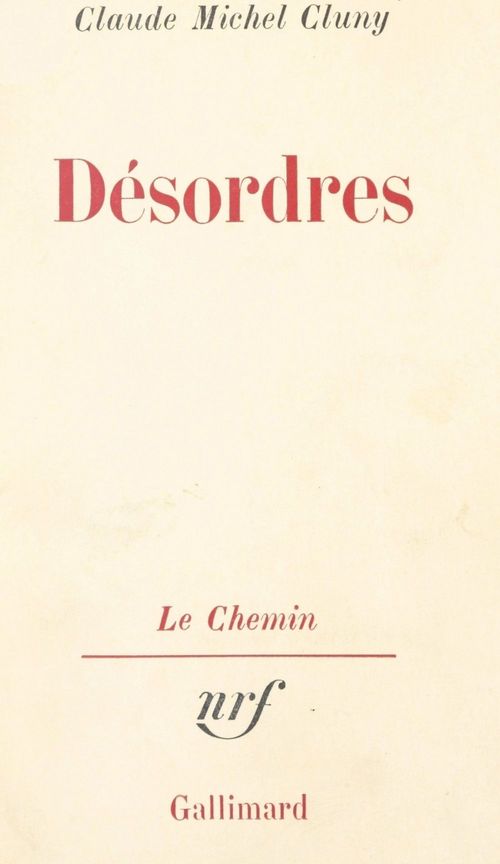ebook cover of Désordres, by Claude-michel Cluny