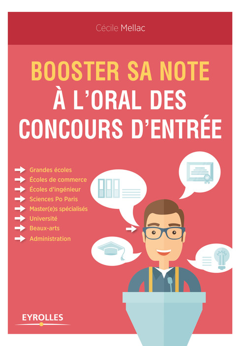 Couverture ebook de Booster sa note à l'oral des concours d'entrée, de Cécile Mellac