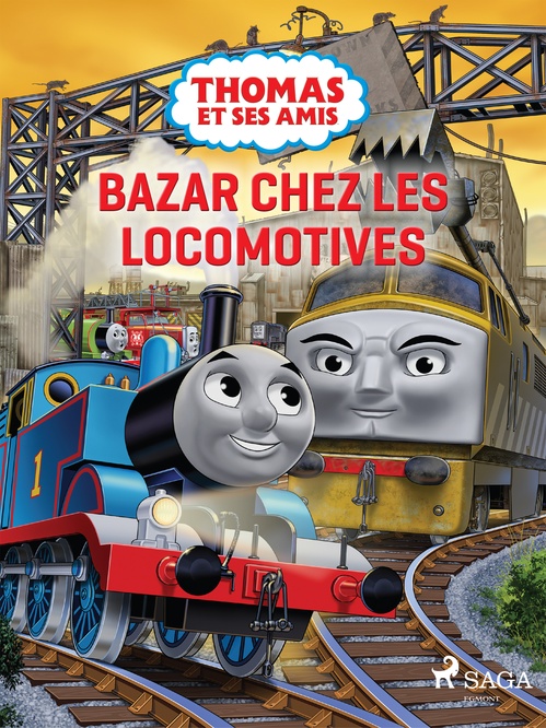 Couverture ebook de Thomas et ses amis - Bazar chez les locomotives, de Mattel