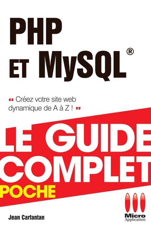 Couverture ebook de PHP et MySQL, de Jean Carfantan