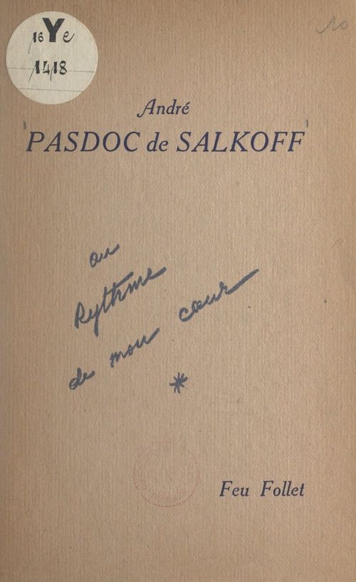 ebook cover of Au rythme de mon coeur, by Andre Pasdoc De Salkoff