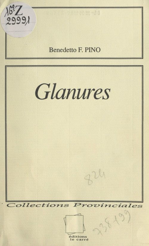 Couverture ebook de Glanures, de Benedetto F. Pino