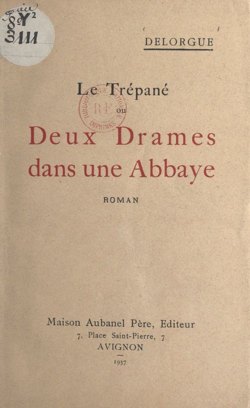 ebook cover of Le trépané, by Delorgue