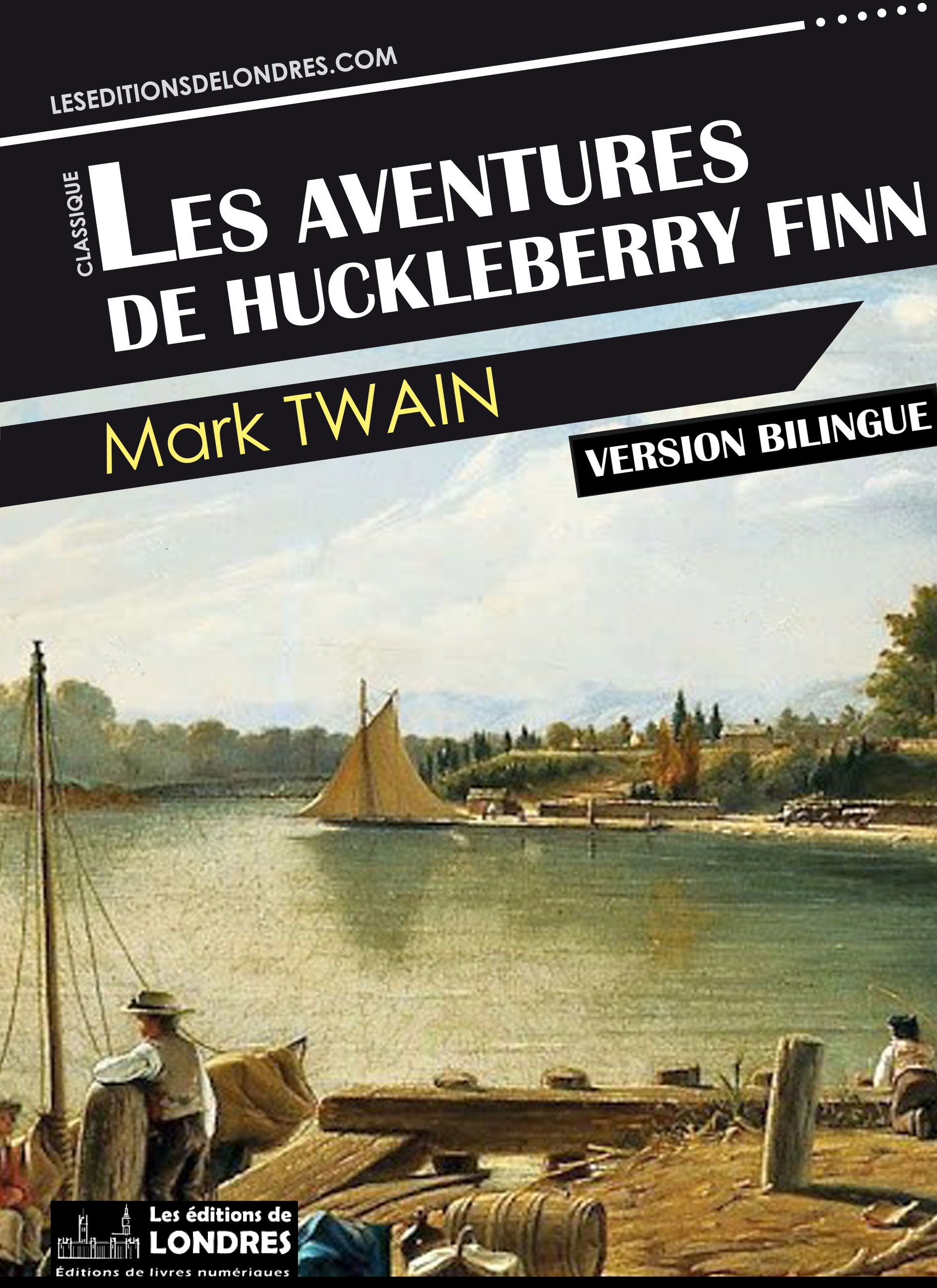 Couverture ebook de Les aventures de Huckleberry Finn, de Mark Twain