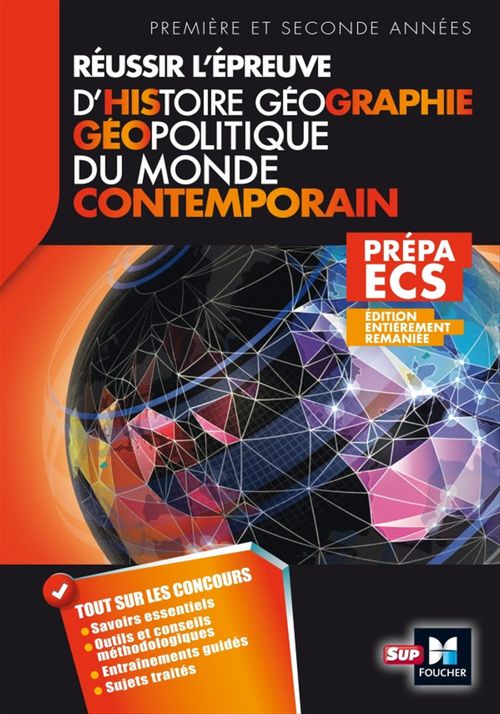 Couverture ebook de Réussir l'épreuve Histoire Géographie - Géopolitique du monde contemporain 3e édition, de Laëtitia Laumonier