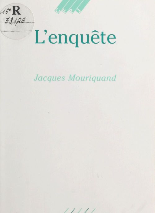 Couverture ebook de L'Enquête, de Jacques Mouriquand