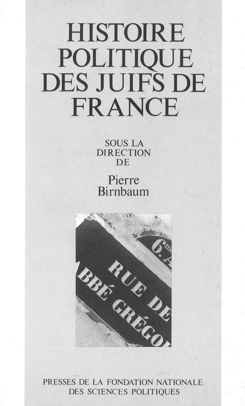 ebook cover of Histoire politique des juifs de France, by Pierre Birnbaum