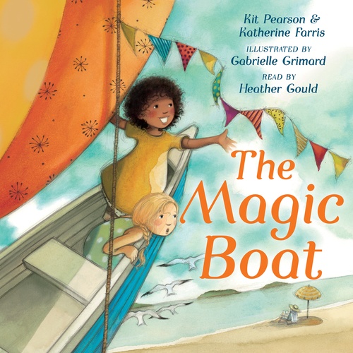 audiobook cover of The Magic Boat, by Kit Pearson, Katherine Farris