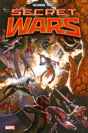 ebook cover of Secret Wars (2015), by Jonathan Hickman, Esad Ribic