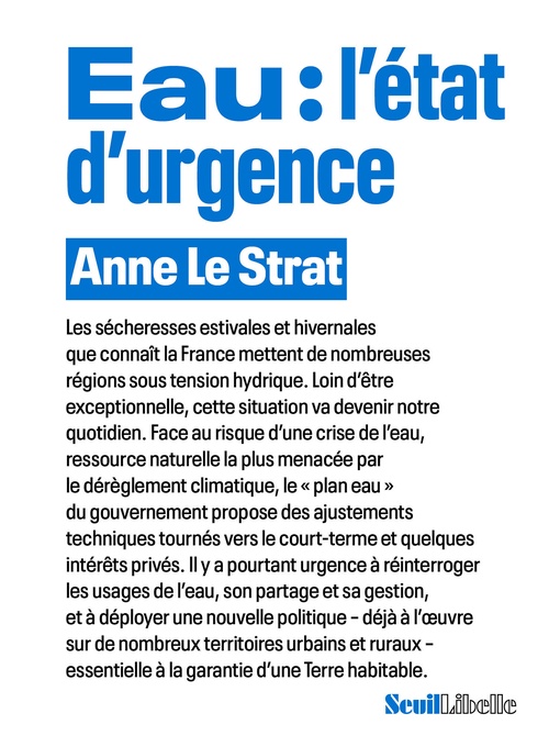 ebook cover of Eau : l'état d'urgence, by Anne Le Strat