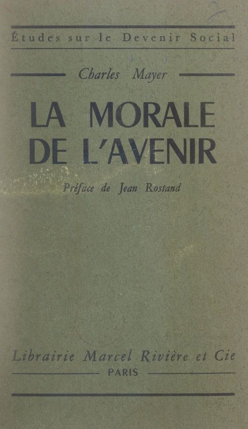 Couverture ebook de La morale de l'avenir, de Charles Mayer