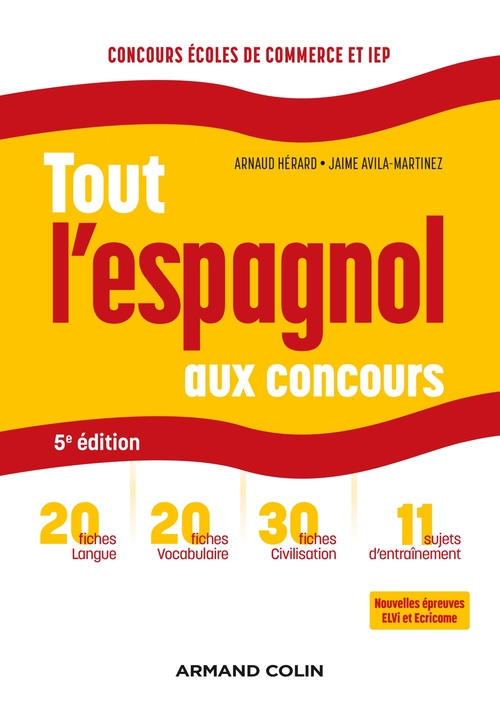 ebook cover of Tout l'espagnol aux concours - 5e ed., by Arnaud Hérard, Jaime Avila-Martinez