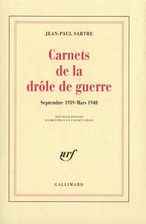 Couverture ebook de Carnets de la drôle de guerre (Septembre 1939 - Mars 1940), de Jean-Paul Sartre, Arlette Elkaïm-Sartre