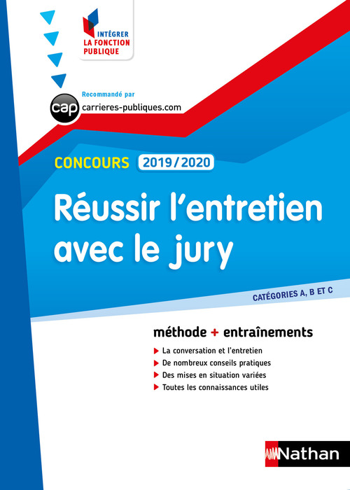 ebook cover of Réussir l'entretien avec le jury - catégorie A, B et C - Intégrer la fonction publique - 2019/2020, by Adeline Munier