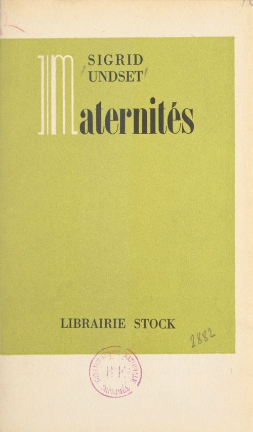 ebook cover of Maternités, by Sigrid Undset