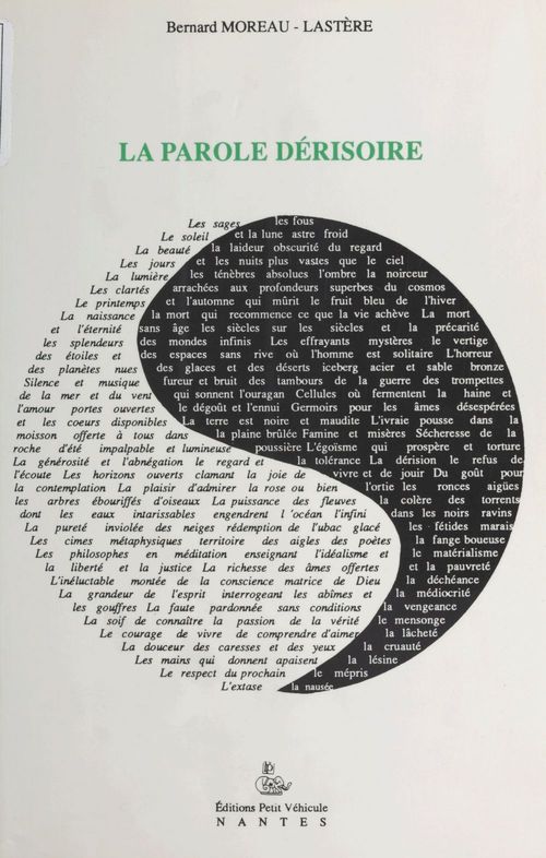 Couverture ebook de La Parole dérisoire, de Bernard Moreau-Lastere