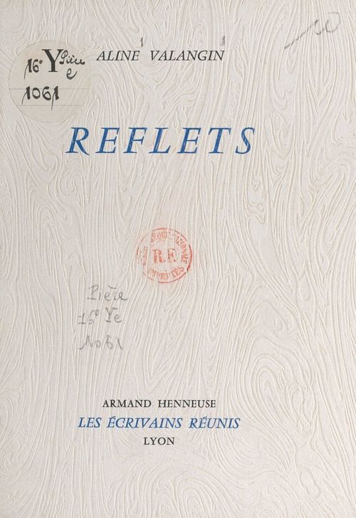 ebook cover of Reflets, by Aline Valangin