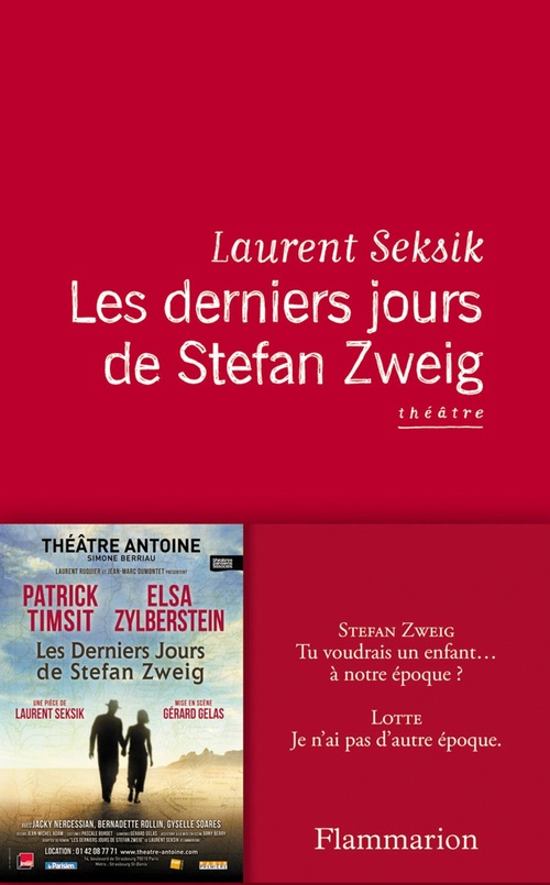 Couverture ebook de Les derniers jours de Stefan Zweig (adaptation théâtrale), de Laurent Seksik